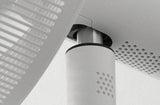 Close-up of the white NatureWind Studio's tilt joint and control column