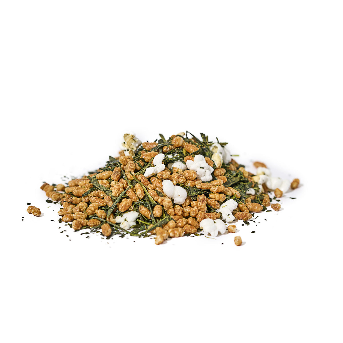 Genmaicha loose leaf: Japanese green tea blended with roasted and popped brown rice