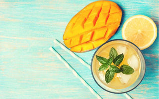 Fresh Healthy Recipe - Mango Bubble Tea with Green Tea