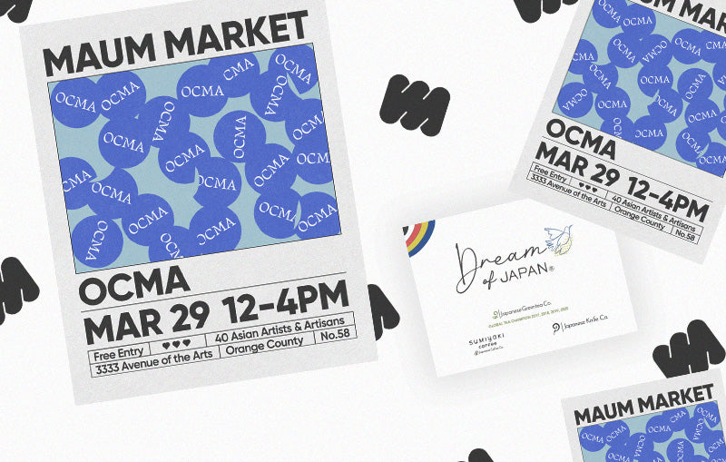 We had a booth at the Maum Market at OCMA March 29 12-4PM