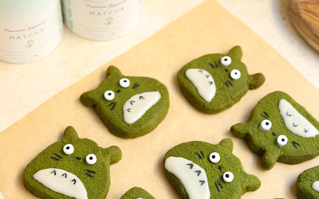 Totoro Matcha Shortbread Cookies