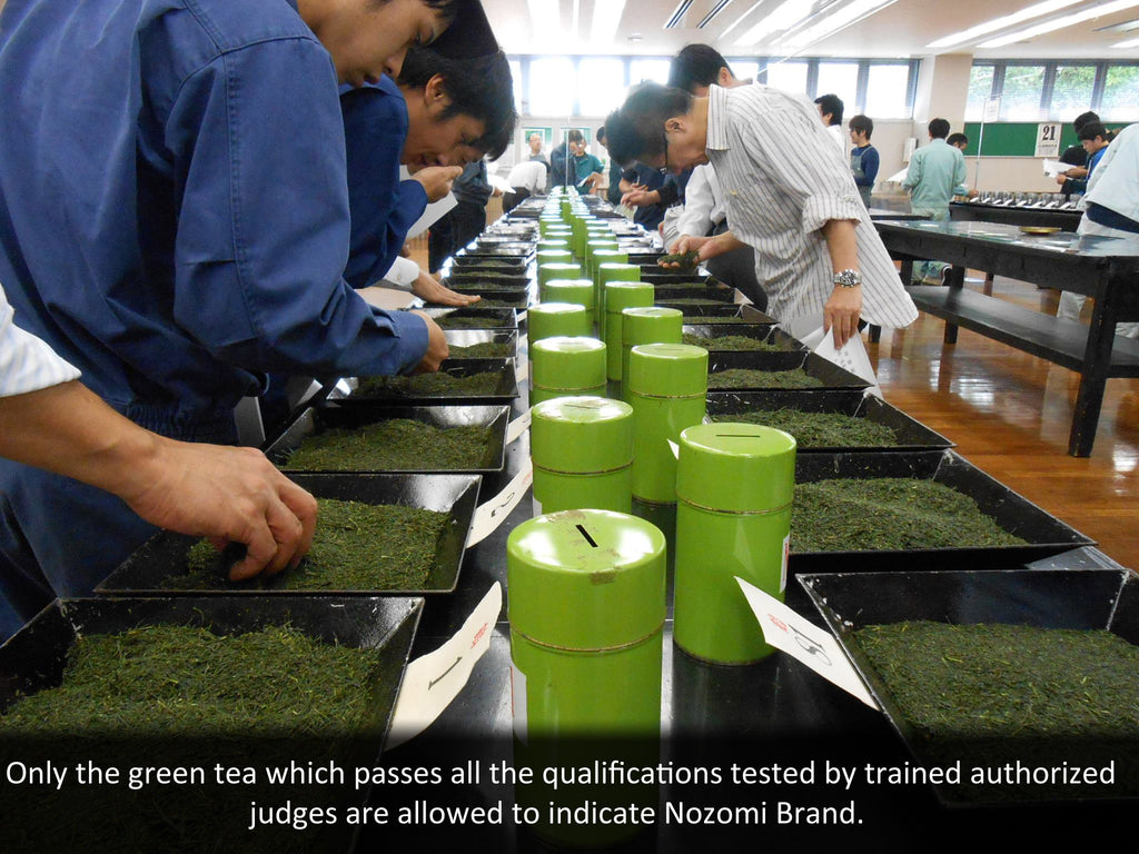 Carefully examined Japanese green tea
