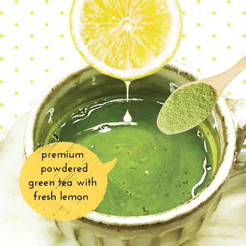 Premium Powdered Green Tea with Added Lemon Powder