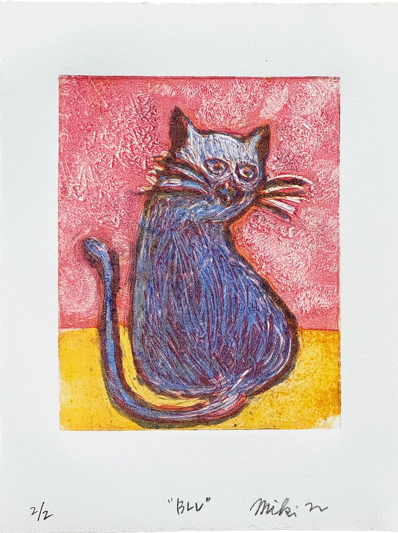 Cat Drawing by Miki