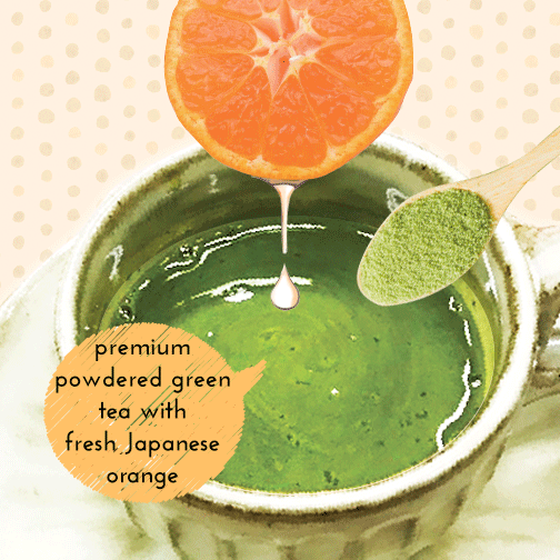 Premium Powdered Green Tea with Added Mikan (Japanese Orange) Powder