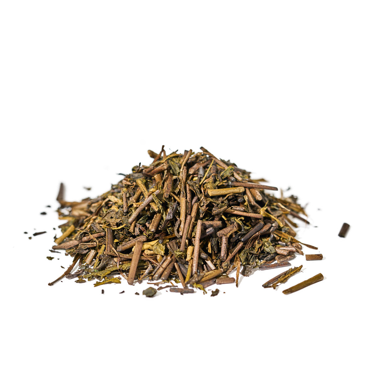 Loose leaf Hojicha, roasted Japanese green tea leaves and stems
