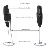 Elementi Electric Matcha Whisk - Handheld Milk Frother