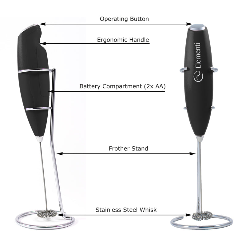Elementi Electric Matcha Whisk - Handheld Milk Frother