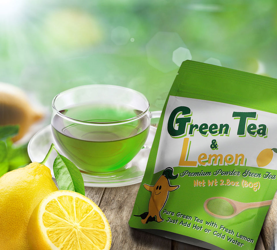 Buy Green Tea with Lemon Online 🍵 🍋 Powdered Sweetened Premium Tea
