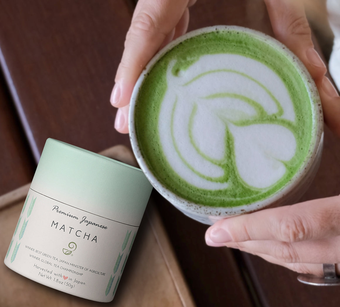 Premium Japanese Powdered Green Tea and Electric Matcha Whisk