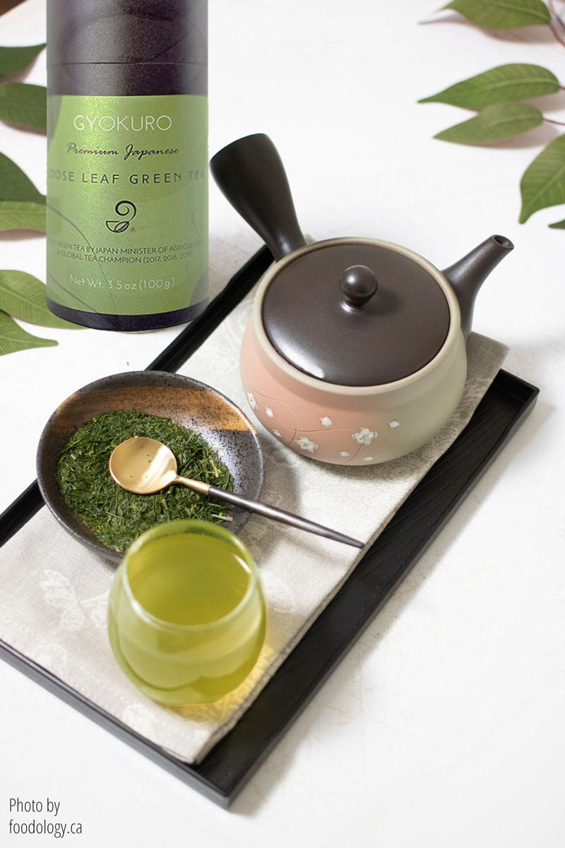 The Beginner Gift Set - Premium Japanese Green Tea and Japanese Tokoname Kyusu Teapot